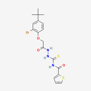 N-({2-[(2-bromo-4-tert-butylphenoxy)acetyl]hydrazino}carbonothioyl)-2-thiophenecarboxamide