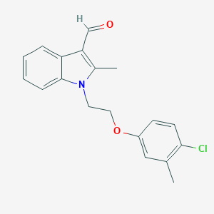 molecular formula C19H18ClNO2 B480309 1-[2-(4-氯-3-甲基苯氧基)乙基]-2-甲基-1H-吲哚-3-甲醛 CAS No. 432009-93-3