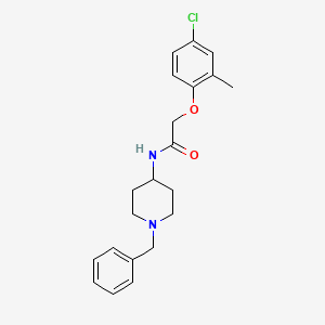 molecular formula C21H25ClN2O2 B4803100 N-(1-benzylpiperidin-4-yl)-2-(4-chloro-2-methylphenoxy)acetamide 