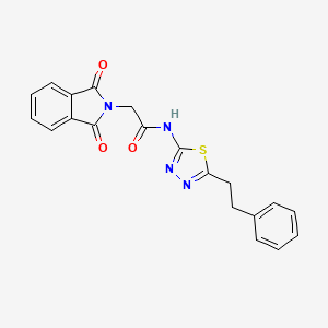 2-(1,3-DIOXO-2,3-DIHYDRO-1H-ISOINDOL-2-YL)-N-[5-(2-PHENYLETHYL)-1,3,4-THIADIAZOL-2-YL]ACETAMIDE