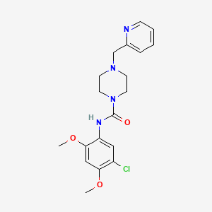 N-(5-chloro-2,4-dimethoxyphenyl)-4-(2-pyridinylmethyl)-1-piperazinecarboxamide