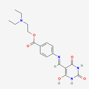 molecular formula C18H22N4O5 B4803148 2-(diethylamino)ethyl 4-[(6-hydroxy-2,4-dioxo-1H-pyrimidin-5-yl)methylideneamino]benzoate 