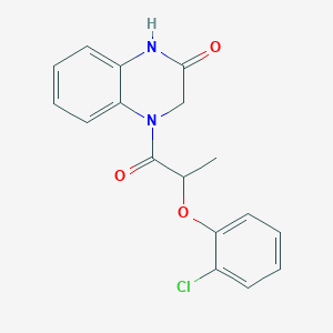 molecular formula C17H15ClN2O3 B4803156 4-[2-(2-chlorophenoxy)propanoyl]-3,4-dihydro-2(1H)-quinoxalinone 