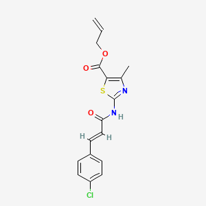 molecular formula C17H15ClN2O3S B4803166 (E)-allyl 2-(3-(4-chlorophenyl)acrylamido)-4-methylthiazole-5-carboxylate 