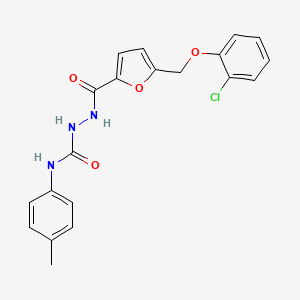 molecular formula C20H18ClN3O4 B4803181 2-{5-[(2-chlorophenoxy)methyl]-2-furoyl}-N-(4-methylphenyl)hydrazinecarboxamide 