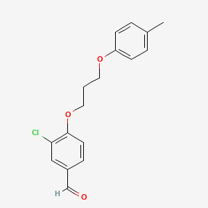 molecular formula C17H17ClO3 B4803191 3-chloro-4-[3-(4-methylphenoxy)propoxy]benzaldehyde 