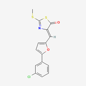 4-{[5-(3-chlorophenyl)-2-furyl]methylene}-2-(methylthio)-1,3-thiazol-5(4H)-one