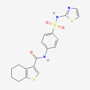 N-[4-(1,3-thiazol-2-ylsulfamoyl)phenyl]-4,5,6,7-tetrahydro-1-benzothiophene-3-carboxamide