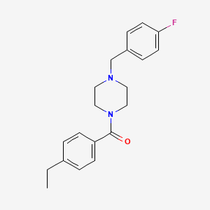 molecular formula C20H23FN2O B4803262 (4-ETHYLPHENYL)[4-(4-FLUOROBENZYL)PIPERAZINO]METHANONE 