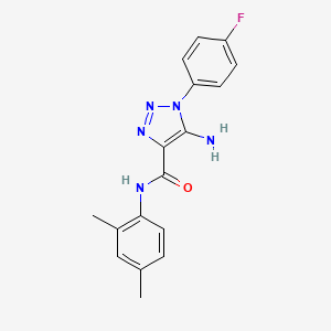 molecular formula C17H16FN5O B4803264 5-amino-N-(2,4-dimethylphenyl)-1-(4-fluorophenyl)-1H-1,2,3-triazole-4-carboxamide 