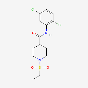 molecular formula C14H18Cl2N2O3S B4803272 N-(2,5-dichlorophenyl)-1-(ethylsulfonyl)piperidine-4-carboxamide 