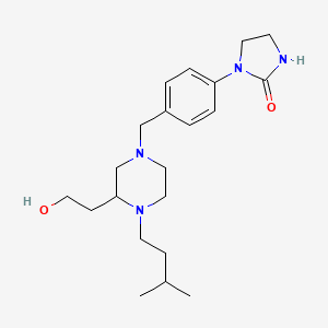 1-(4-{[3-(2-hydroxyethyl)-4-(3-methylbutyl)-1-piperazinyl]methyl}phenyl)-2-imidazolidinone