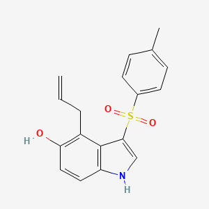 molecular formula C18H17NO3S B4803314 4-allyl-3-[(4-methylphenyl)sulfonyl]-1H-indol-5-ol 