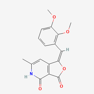 molecular formula C17H15NO5 B4803350 (1E)-1-[(2,3-DIMETHOXYPHENYL)METHYLIDENE]-6-METHYL-1H,3H,4H,5H-FURO[3,4-C]PYRIDINE-3,4-DIONE 