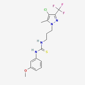 N-{3-[4-chloro-5-methyl-3-(trifluoromethyl)-1H-pyrazol-1-yl]propyl}-N'-(3-methoxyphenyl)thiourea