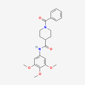 1-benzoyl-N-(3,4,5-trimethoxyphenyl)piperidine-4-carboxamide