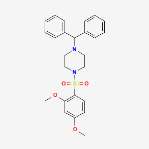 molecular formula C25H28N2O4S B4803379 1-[(2,4-dimethoxyphenyl)sulfonyl]-4-(diphenylmethyl)piperazine 