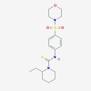 2-ethyl-N-[4-(4-morpholinylsulfonyl)phenyl]-1-piperidinecarbothioamide