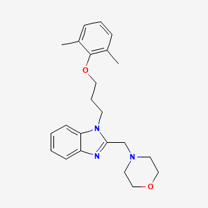 molecular formula C23H29N3O2 B4803412 1-[3-(2,6-DIMETHYLPHENOXY)PROPYL]-2-[(MORPHOLIN-4-YL)METHYL]-1H-1,3-BENZODIAZOLE 