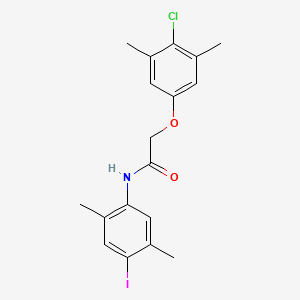 molecular formula C18H19ClINO2 B4803419 2-(4-chloro-3,5-dimethylphenoxy)-N-(4-iodo-2,5-dimethylphenyl)acetamide 