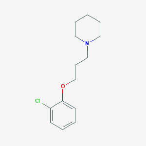 molecular formula C14H20ClNO B4803442 1-[3-(2-chlorophenoxy)propyl]piperidine 