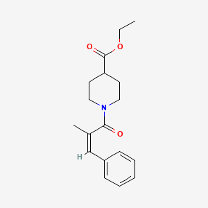 molecular formula C18H23NO3 B4803450 ethyl 1-(2-methyl-3-phenylacryloyl)-4-piperidinecarboxylate 