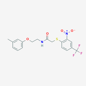 N-[2-(3-methylphenoxy)ethyl]-2-{[2-nitro-4-(trifluoromethyl)phenyl]sulfanyl}acetamide