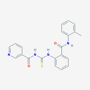 N-[[2-[(2-methylphenyl)carbamoyl]phenyl]carbamothioyl]pyridine-3-carboxamide