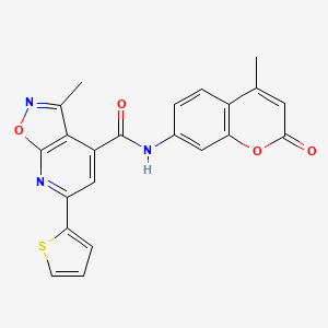 molecular formula C22H15N3O4S B4803464 3-methyl-N-(4-methyl-2-oxo-2H-chromen-7-yl)-6-(2-thienyl)isoxazolo[5,4-b]pyridine-4-carboxamide 