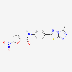 N-[4-(3-methyl[1,2,4]triazolo[3,4-b][1,3,4]thiadiazol-6-yl)phenyl]-5-nitro-2-furamide