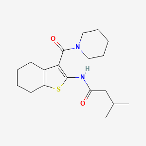 molecular formula C19H28N2O2S B4803489 3-METHYL-N-[3-(1-PIPERIDINYLCARBONYL)-4,5,6,7-TETRAHYDRO-1-BENZOTHIOPHEN-2-YL]BUTANAMIDE 