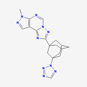 molecular formula C18H20N10 B4803495 7-METHYL-2-[3-(2H-1,2,3,4-TETRAAZOL-2-YL)-1-ADAMANTYL]-7H-PYRAZOLO[4,3-E][1,2,4]TRIAZOLO[1,5-C]PYRIMIDINE 