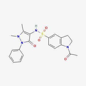 molecular formula C21H22N4O4S B4803498 1-acetyl-N-(1,5-dimethyl-3-oxo-2-phenyl-2,3-dihydro-1H-pyrazol-4-yl)-2,3-dihydro-1H-indole-5-sulfonamide 