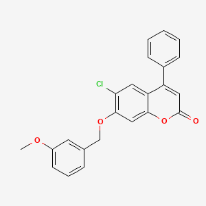 molecular formula C23H17ClO4 B4803537 6-chloro-7-[(3-methoxybenzyl)oxy]-4-phenyl-2H-chromen-2-one 