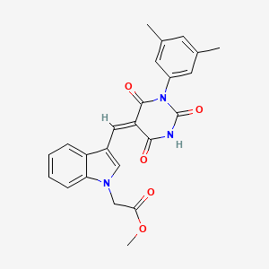 methyl (3-{(E)-[1-(3,5-dimethylphenyl)-2,4,6-trioxotetrahydropyrimidin-5(2H)-ylidene]methyl}-1H-indol-1-yl)acetate