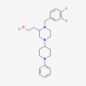 molecular formula C24H31F2N3O B4803590 2-[1-(3,4-difluorobenzyl)-4-(1-phenyl-4-piperidinyl)-2-piperazinyl]ethanol 