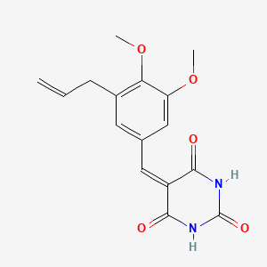 molecular formula C16H16N2O5 B4803619 5-(3-allyl-4,5-dimethoxybenzylidene)-2,4,6(1H,3H,5H)-pyrimidinetrione 