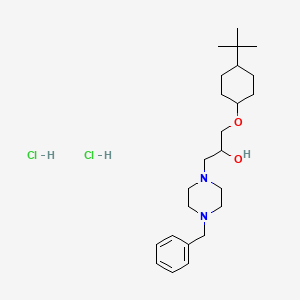 1-(4-Benzylpiperazin-1-yl)-3-(4-tert-butylcyclohexyl)oxypropan-2-ol;dihydrochloride