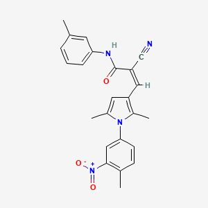 (Z)-2-cyano-3-[2,5-dimethyl-1-(4-methyl-3-nitrophenyl)pyrrol-3-yl]-N-(3-methylphenyl)prop-2-enamide