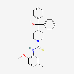 4-[hydroxy(diphenyl)methyl]-N-(2-methoxy-5-methylphenyl)-1-piperidinecarbothioamide