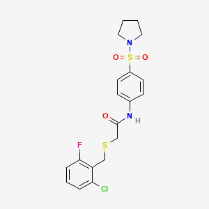 2-[(2-chloro-6-fluorobenzyl)thio]-N-[4-(1-pyrrolidinylsulfonyl)phenyl]acetamide