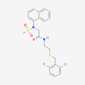 N~1~-{2-[(2-chloro-6-fluorobenzyl)thio]ethyl}-N~2~-(methylsulfonyl)-N~2~-1-naphthylglycinamide