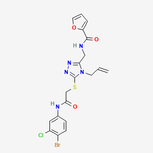 N-{[5-({2-[(4-bromo-3-chlorophenyl)amino]-2-oxoethyl}sulfanyl)-4-(prop-2-en-1-yl)-4H-1,2,4-triazol-3-yl]methyl}furan-2-carboxamide