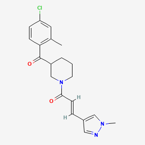 (4-chloro-2-methylphenyl){1-[(2E)-3-(1-methyl-1H-pyrazol-4-yl)-2-propenoyl]-3-piperidinyl}methanone