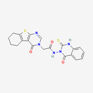 N-[4-OXO-2-SULFANYL-3(4H)-QUINAZOLINYL]-2-[4-OXO-5,6,7,8-TETRAHYDRO[1]BENZOTHIENO[2,3-D]PYRIMIDIN-3(4H)-YL]ACETAMIDE