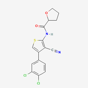 molecular formula C16H12Cl2N2O2S B4803766 N-[3-cyano-4-(3,4-dichlorophenyl)-2-thienyl]tetrahydro-2-furancarboxamide 