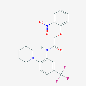 2-(2-nitrophenoxy)-N-[2-(1-piperidinyl)-5-(trifluoromethyl)phenyl]acetamide