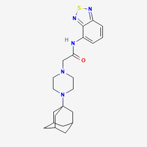 molecular formula C22H29N5OS B4803790 2-[4-(ADAMANTAN-1-YL)-1-PIPERAZINYL]-N-(2,1,3-BENZOTHIADIAZOL-4-YL)ACETAMIDE 