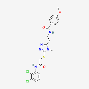 N-{2-[5-({2-[(2,3-dichlorophenyl)amino]-2-oxoethyl}sulfanyl)-4-methyl-4H-1,2,4-triazol-3-yl]ethyl}-4-methoxybenzamide