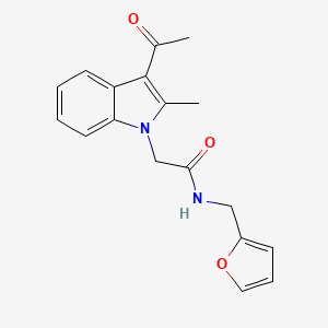 2-(3-ACETYL-2-METHYL-1H-INDOL-1-YL)-N-[(FURAN-2-YL)METHYL]ACETAMIDE